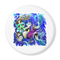 Diver Dog Fridge Magnet
