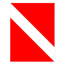 Diver Down Classic Flag Postcards