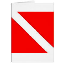 Diver Down Flag design Cards