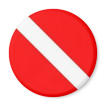 Diver Down Flag design magnets by dogiron Diver Down Flag design magnets