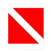Diver Down Flag design Post Cards