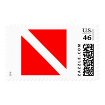Diver Down Flag design postage
