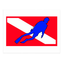 Diver Down Flag Gift Post Card