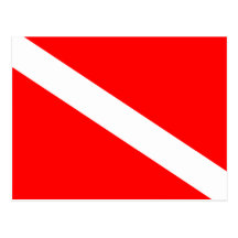 Diver Down Flag Postcards
