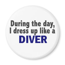 Diver During The Day magnets by professiongifts Diver During The Day magnets