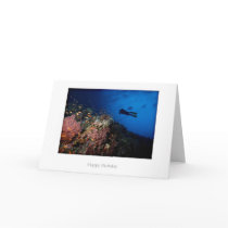 Diver on a Reef Birthday Card by earthlight Diver on a Reef Birthday Card