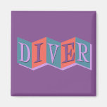 Diver (retro sign) refrigerator magnets