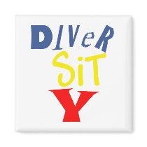Diver Sit Y Square Magnet