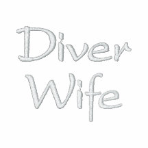 Diver Wife Embroidered Hooded Sweatshirt