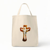 Divers 3 Christ sur Croix Effets braise TIF Tote Bags