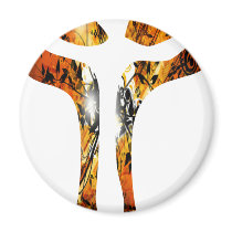 Divers 3 Christ sur Croix Effets braise TIF Fridge Magnets
