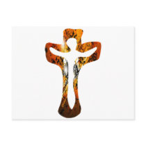Divers 3 Christ sur Croix Effets braise TIF Post Card