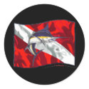 Divers Flag Critter Collection stickers