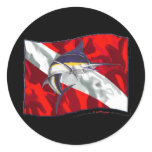 Divers Flag Critter Collection Round Sticker