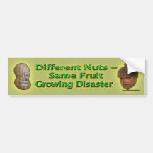 Diversas nueces - la misma fruta etiqueta de parachoque