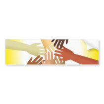 Diverse Hands Bumper Stickers