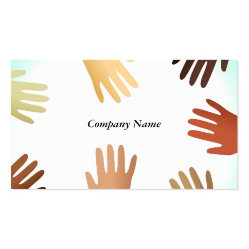 Diverse Hands, Company Name Business Card (front side)