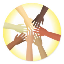 Diverse Hands Stickers