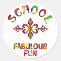 Diversión fabulosa de la escuela pegatinas  