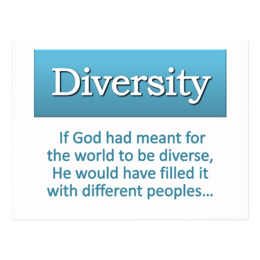 Diversity Definition Postcard Zazzle