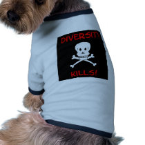 diversity kills skull and crossbones pet clothing