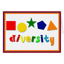 Diversity Shapes Note Card cards