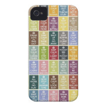 Divertido guarde calma iPhone 4 Case-Mate carcasa
