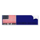 DIVIDED WE FALL BUMPER STICKER