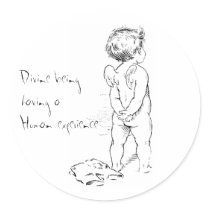 Divine being ....Human cherub sticker