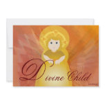 Divine Child Dazzling Love Fiery Angel's Wings Custom Announcement