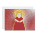 Divine Child Dazzling Love Red Angel's Wings Invite