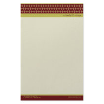 Divine Diamonds (cranberry) Customized Stationery by BeezKneez Divine Diamonds (cranberry) Customized Stationery