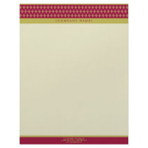 Divine Diamonds (fuschia) Customized Letterhead