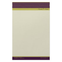 Divine Diamonds (purple) Customized Stationery by BeezKneez Divine Diamonds (purple) Customized Stationery