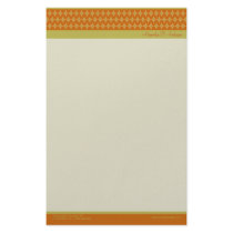 Divine Diamonds (tangerine) Customized Stationery by BeezKneez Divine Diamonds (tangerine) Customized Stationery