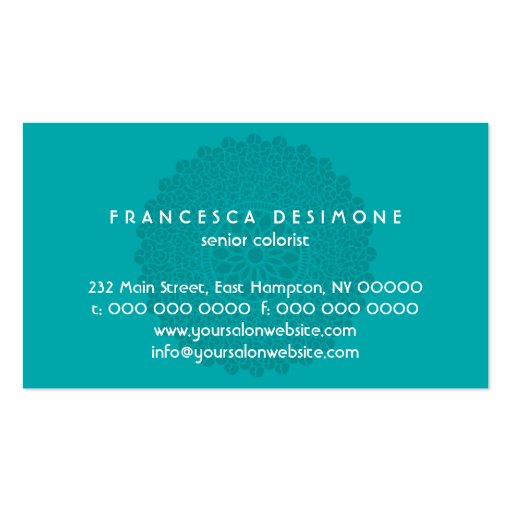 Divine Impression Blue 2 Business Card Template (back side)