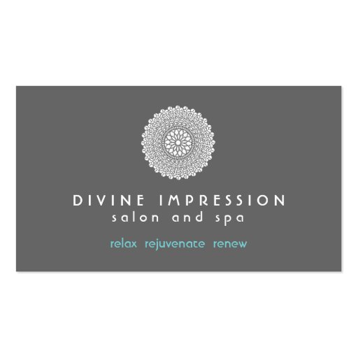 Divine Impression Blue 2 Business Card Template (front side)