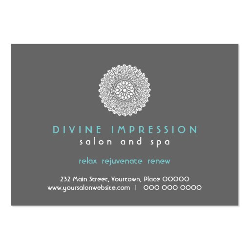 Divine Impression Blue Gift Certificate Business Card