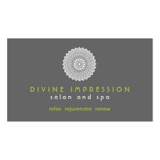 Divine Impression Business Card (front side)