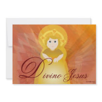 Divine Jesus Dazzling Love Fiery Angel's Wings Invitations