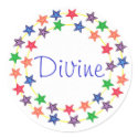 Divine, stickers, with colorful stars by Cherylsart Divine, stickers, with colorful stars