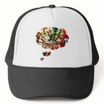 Divine Thoughts - Red Sparkle Cosmic Art hats