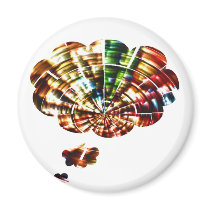 Divine Thoughts - Red Sparkle Cosmic Art magnets