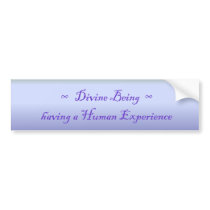 DivineBeing having a Human Experience Bumper bumper stickers by whimsyworks DivineBeing having a Human Experience Bumper bumper stickers