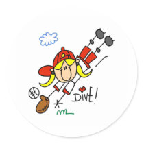 Diving Catch Sticker