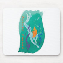 Diving Deeper mousepad by quietlaughter Diving Deeper mousepad