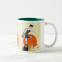 Diving Flapper Girl Mugs