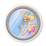 Diving Girl Fridge Magnets