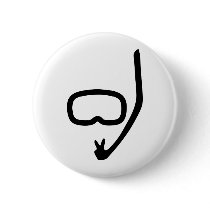 diving goggles and snorkel buttons