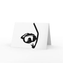 diving goggles and snorkel cards